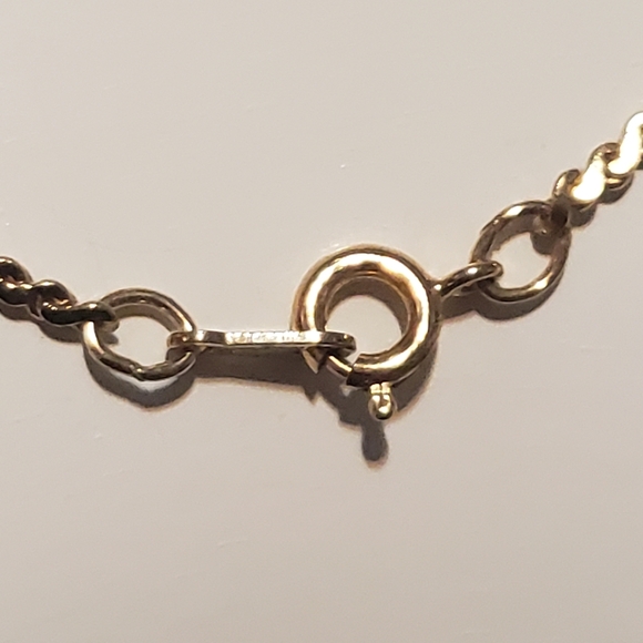 Avon Necklace Peach Beads Gold Tone 18" - Picture 4 of 5